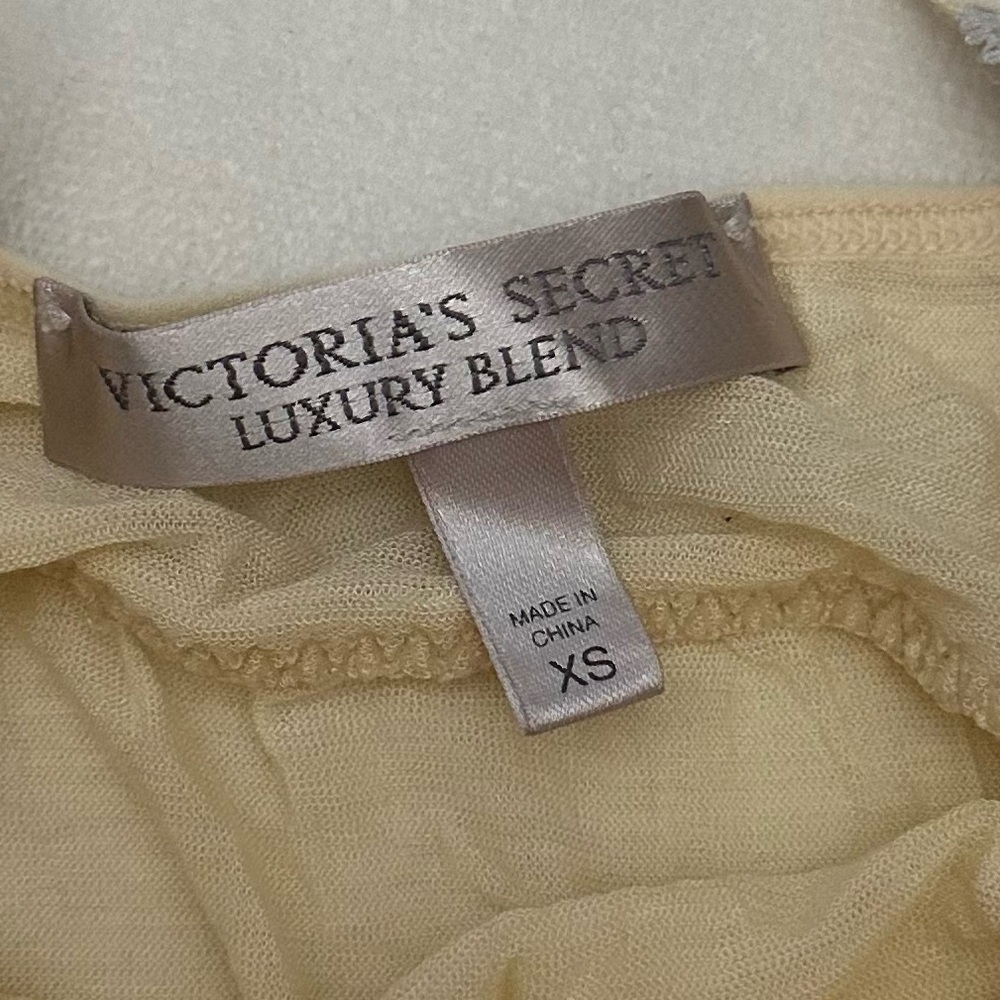 Victoria's Secret vintage y2k yellow and Gray Lace slip dress 51646 - Picture 5 of 13